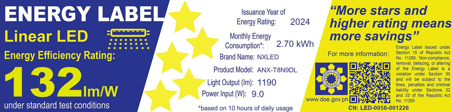 NxLed T8 Nano Tube 9W (ANX-T8N9DL)