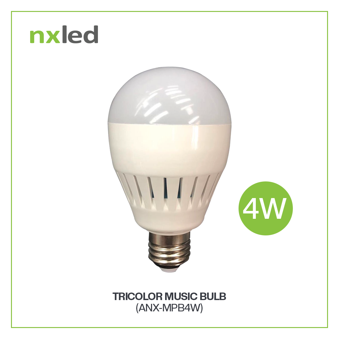 Nxled 4W Tri-Color Music Bulb (ANX-MPB4W)
