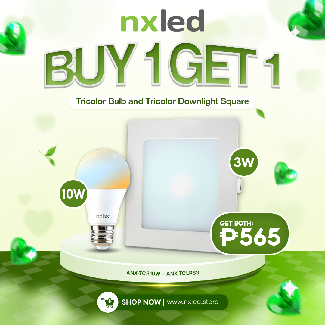 B1G1 NxLed Tricolor Bulb 10W (ANX-TCB10W) + NxLed Tricolor Low Profile Downlight 3W (ANX-TCLPS3)