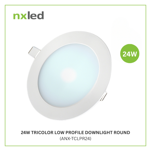 NxLed Tricolor Low Profile Downlight - 24W (ANX-TCLPR24)