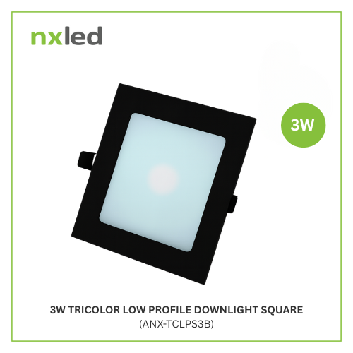 NxLed Tricolor Low Profile Downlight 3W (ANX-TCLPS3B)