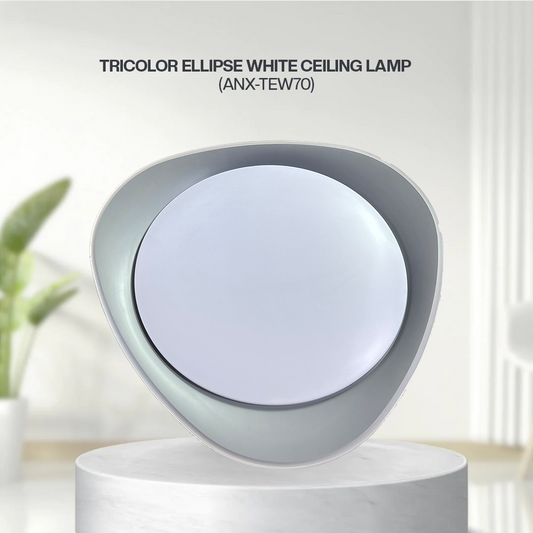 NXLED Tricolor Ellipse White Ceiling Lamp (ANX-TEW70)