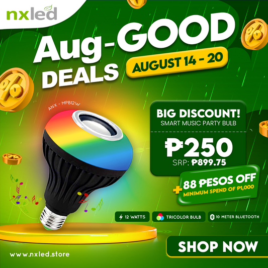 NxLed Smart Music Party Bulb Bluetooth Speaker- Daylight (ANX-MPB5DL)
