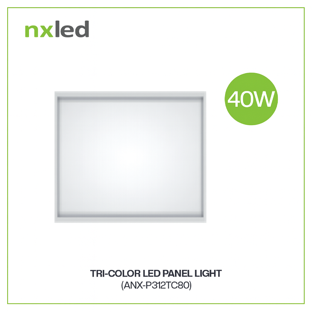 NxLed Tricolor LED Panel Light 40W (ANX-P312TC80)