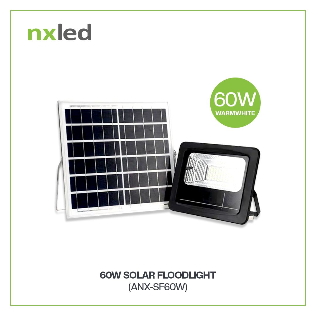 Nxled Solar Floodlight 60W/100W/200W Warm White IP65 Weather Proof