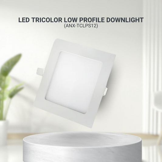 Nxled 12W Tri-Color Low Profile Downlight Square (ANX-TCLPS12)