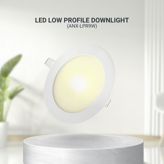 Nxled 9W LED Low Profile Downlight Round Warm White(ANX-LPR9W)