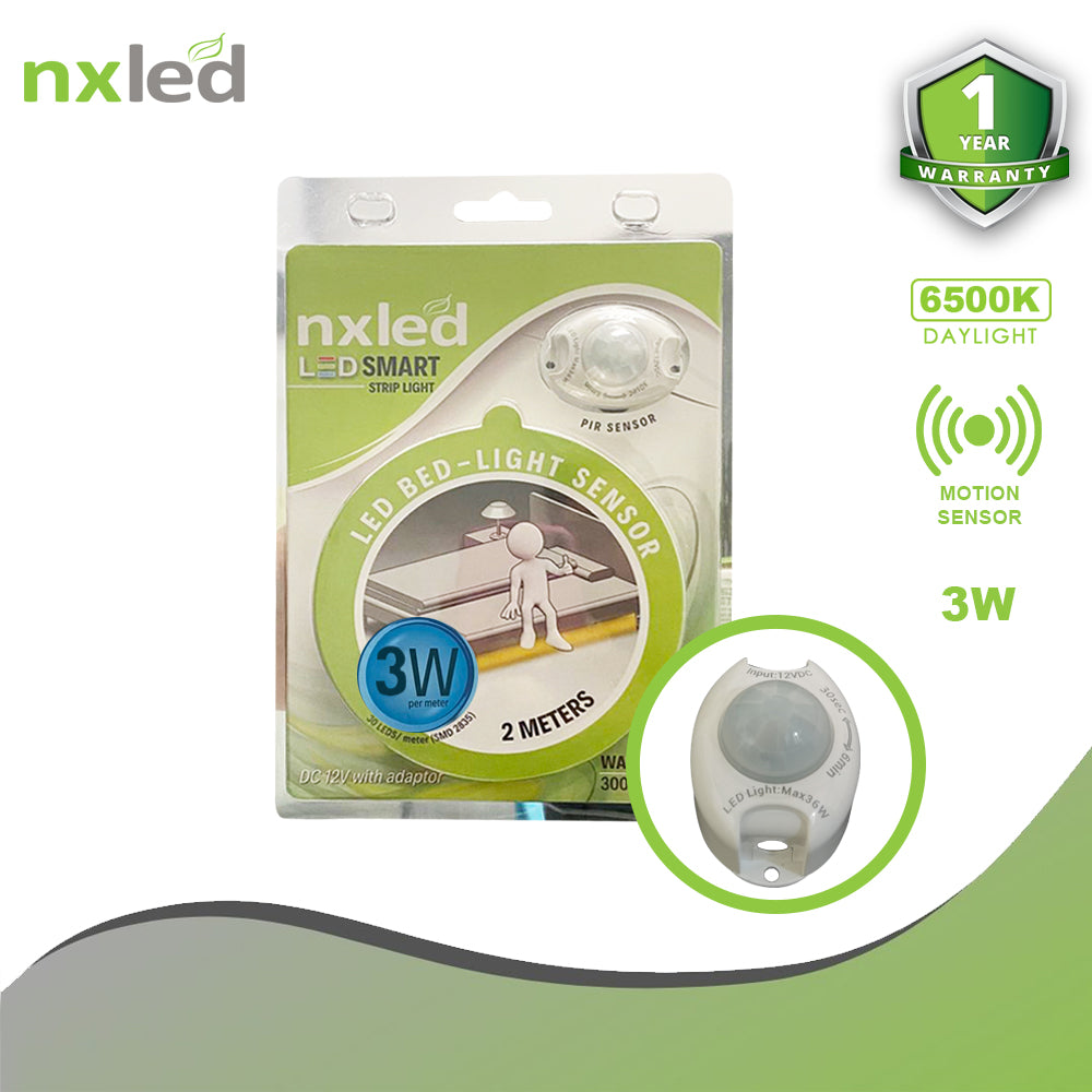 Nxled Single Bed Lighting Motion Sensor and Light Sensor - Warmwhite (ANX-BLSW)
