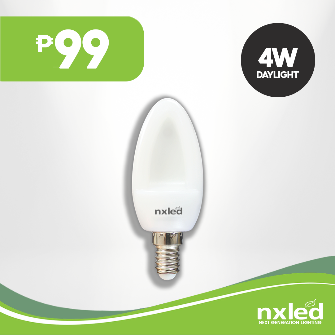 CLEARANCE SALE: 6PCS FOR P100 NxLed Candle Bulb-Daylight 4W (ANX-FC4DL) / (ANX-FC4WW)