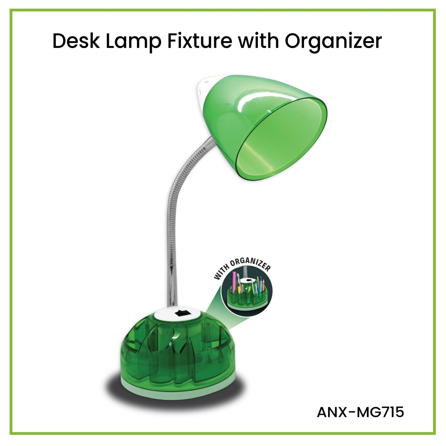 Nxled Desk Lamp Fixture With Organizer (ANX-MG715)