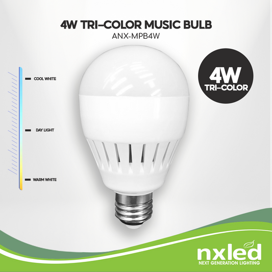 Nxled 4W Tri-Color Music Bulb (ANX-MPB4W)