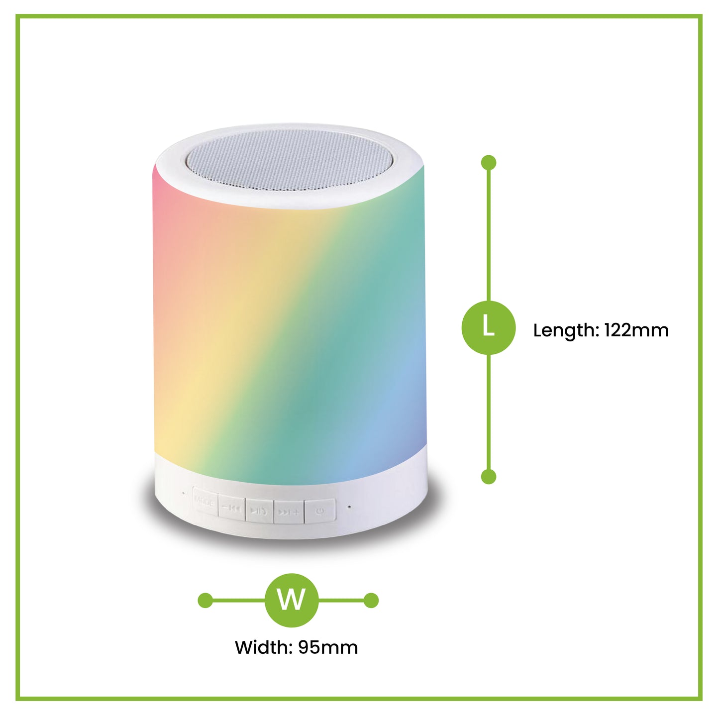 Nxled Smart Music Touch Lamp Bluetooth Speaker - White (ANX-MTL3)