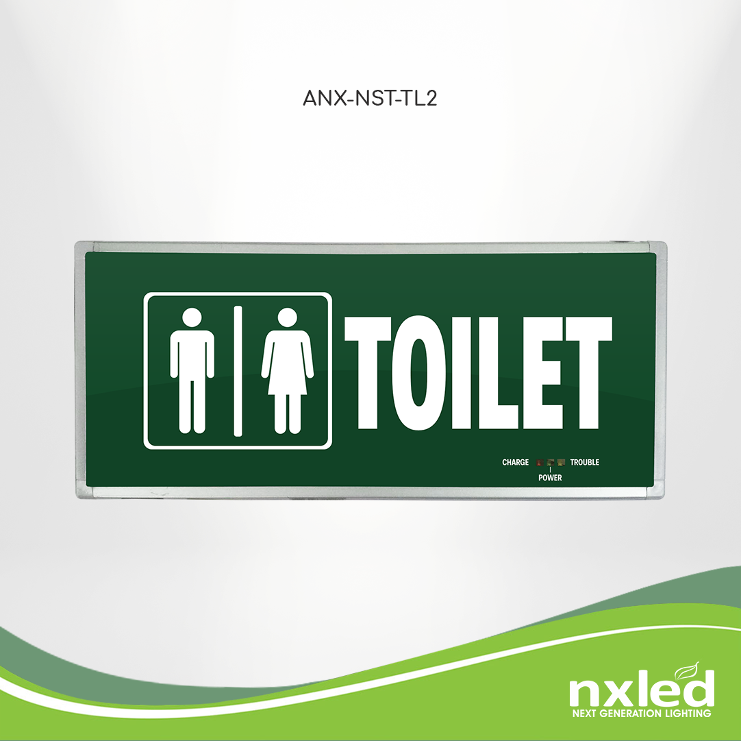 CLEARANCE SALE: NxLed Double-Face Toilet Sign (ANX-NST-TL2)