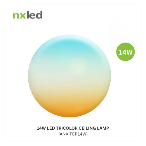 NxLed LED Tricolor Ceiling Lamp 14W (ANX-TCR14W)