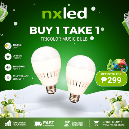B1T1 NxLed Tri-Color Music Bulb 4W (ANX-MPB4W)