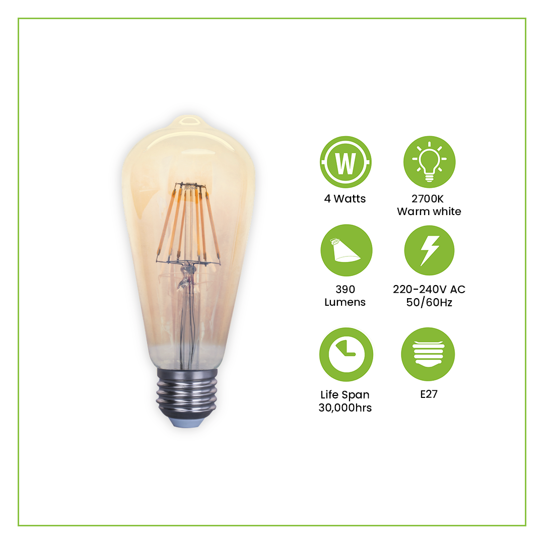 NxLed Filament Bulb - 4W (ANX-AFS4W)