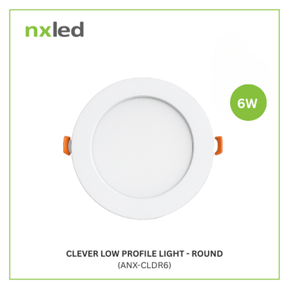 NxLed Clever Low Profile Light - Round 6W (ANX-CLDR6)