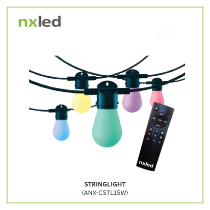 Nxled Colored Stringlight (ANX-CSTL15W) with Remote Controller (ANX-RCSTL15)