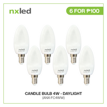 CLEARANCE SALE: 6PCS FOR P100 NxLed Candle Bulb-Daylight 4W (ANX-FC4DL) / (ANX-FC4WW)