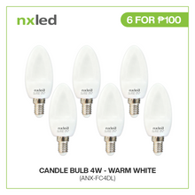CLEARANCE SALE: 6PCS FOR P100 NxLed Candle Bulb-Daylight 4W (ANX-FC4DL) / (ANX-FC4WW)