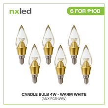 CLEARANCE SALE: 6PCS FOR P100 NxLed Candle Bulb - 4W Daylight/Warm White (ANX-FCB4DL) / (ANX-FCB4WW)