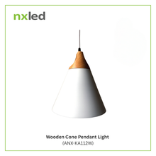 NxLed Wooden Cone Pendant Light (ANX-KA112W)