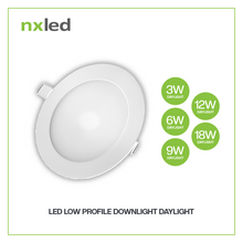 Nxled Round LED Low Profile Downlight 3W/6W/9W/12W/18W (Daylight,Warm White)