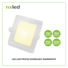 Nxled Square LED Low Profile Downlight 3W/6W/9W/12W (Daylight,Warm White)