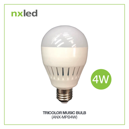 Nxled 4W Tri-Color Music Bulb (ANX-MPB4W)