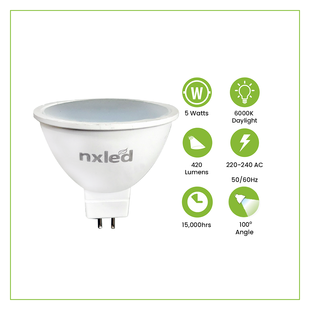 NxLed LED MR16 (Flood) - Daylight 5W (ANX-MR16-5DL)