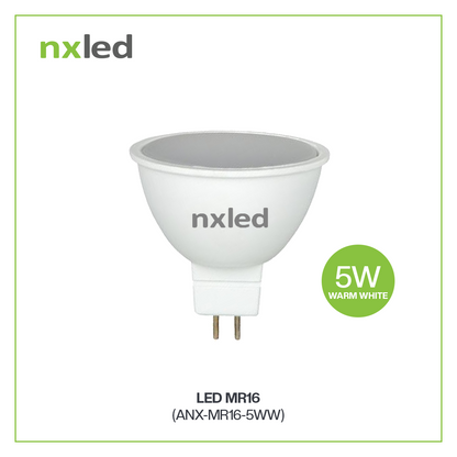 NxLed LED MR16 (Flood) - Warm White 5W (ANX-MR16-5WW)