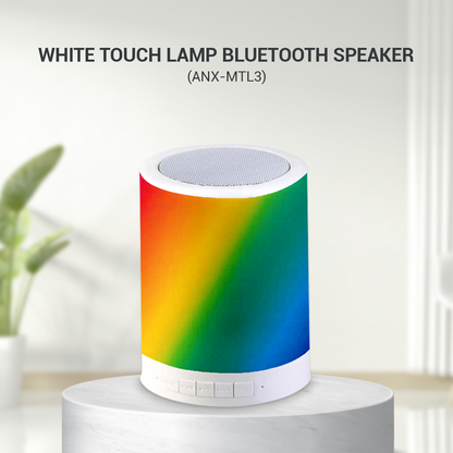 NxLed Smart Music Touch Lamp Bluetooth Speaker - White (ANX-MTL3)