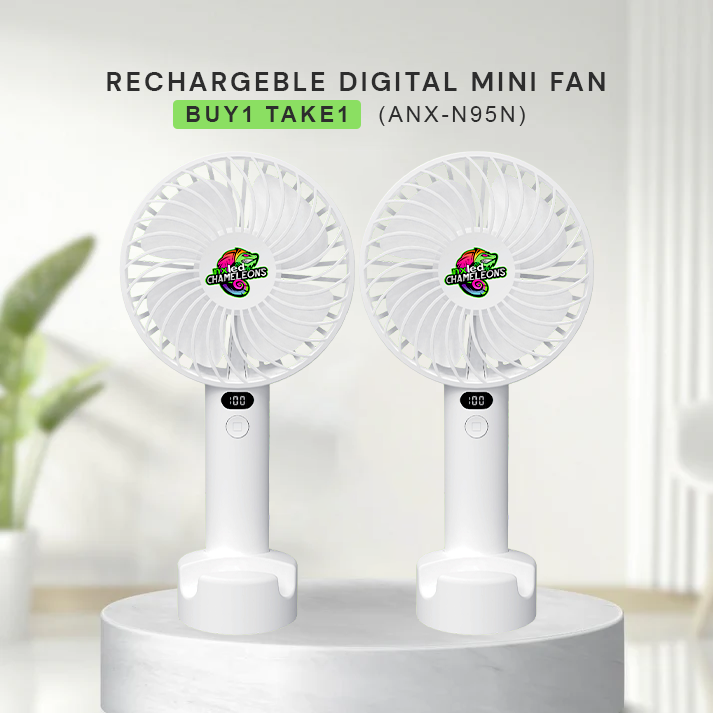 2 FOR 299: Nxled Chameleons Digital Mini fan (ANX-N95N) 2PCS.