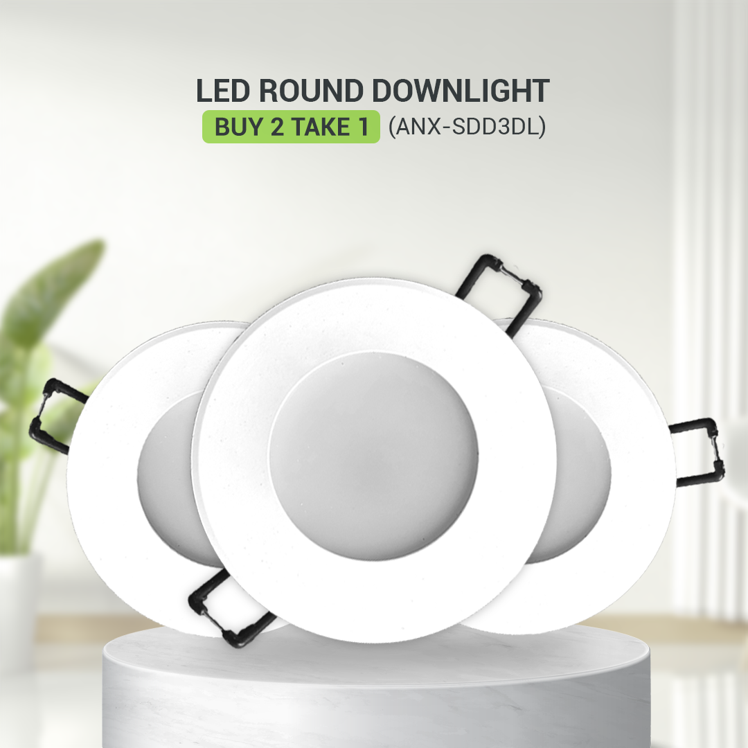 BUY 2 GET 1 NXLED 3W LED ROUND DOWNLIGHT (ANX-SDD3DL)