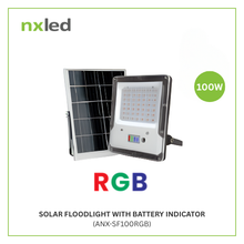 NxLed Solar Floodlight with Battery Indicator - 100W RGB (ANX-SF100RGB)
