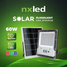 NxLed Solar Floodlight with Battery Indicator - 60W RGB (ANX-SF60RGB)