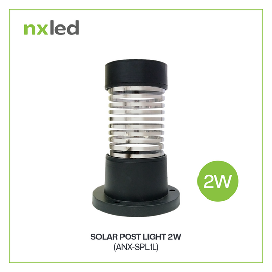 Nxled 2W Post Grill Design Solar Lamp 3000K Warm White