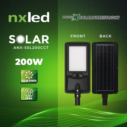 NxLed Solar Streetlight 200W (ANX-SSL200CCT)