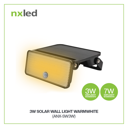Nxled 3W/7W Solar Wall Light Daylight/Warm White IP54