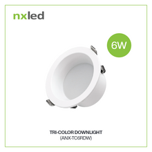 Nxled 6W Tri-Color Downlight (White/Black)