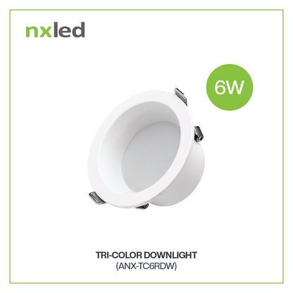 NxLed Tricolor Downlight 6W (ANX-TC6RDW) / (ANX-TC6RDB)