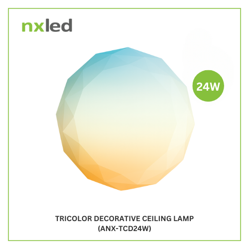NxLed Tricolor Decorative Ceiling Lamp 24W (ANX-TCD24W)