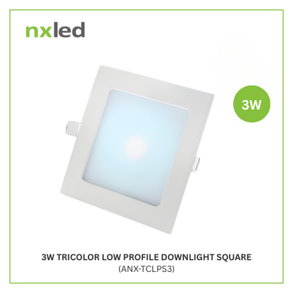 NxLed Tricolor Low Profile Downlight 3W (ANX-TCLPS3)