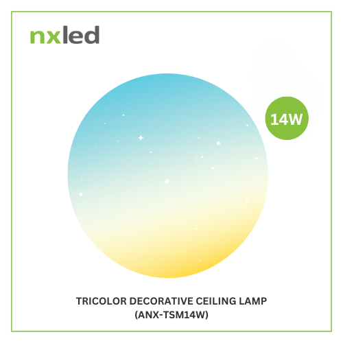 NxLed Tricolor Decorative Ceiling Lamp 14W (ANX-TSM14W)