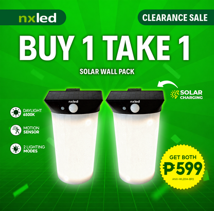 Nxled Solar LED Wall Light | 2pcs in 1 pack (  ANX-WL2014-BP2 )