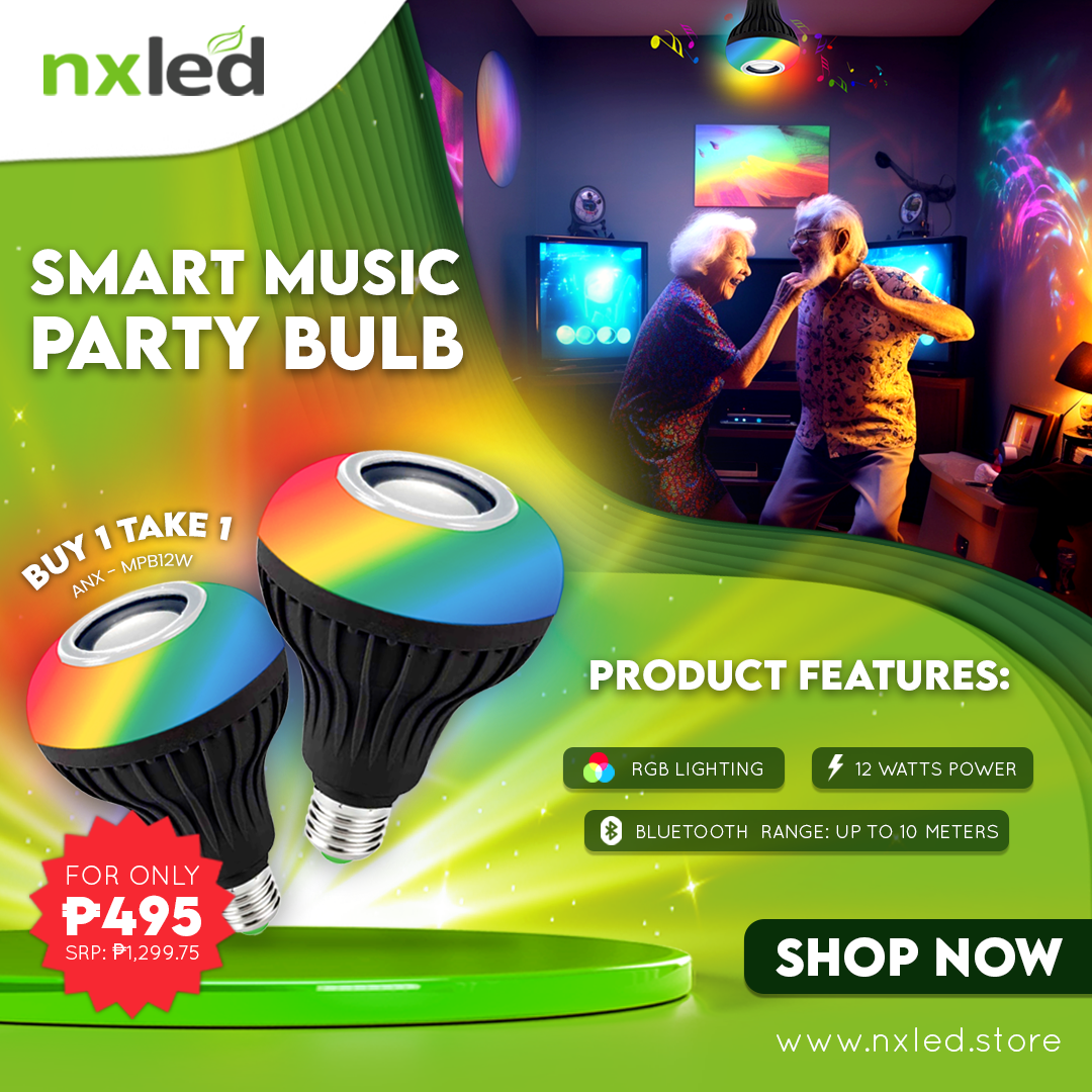 BUY 1 TAKE 1 Nxled Smart Music Party Bulb RGB (ANX-MPB12W x B1T1)