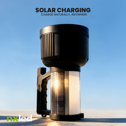 B1G1 Nxled Rechargeable Solar Searchlight (ANX-SL8605)  + Portable Emergency Light with Motion Sensor (ANX-3800)