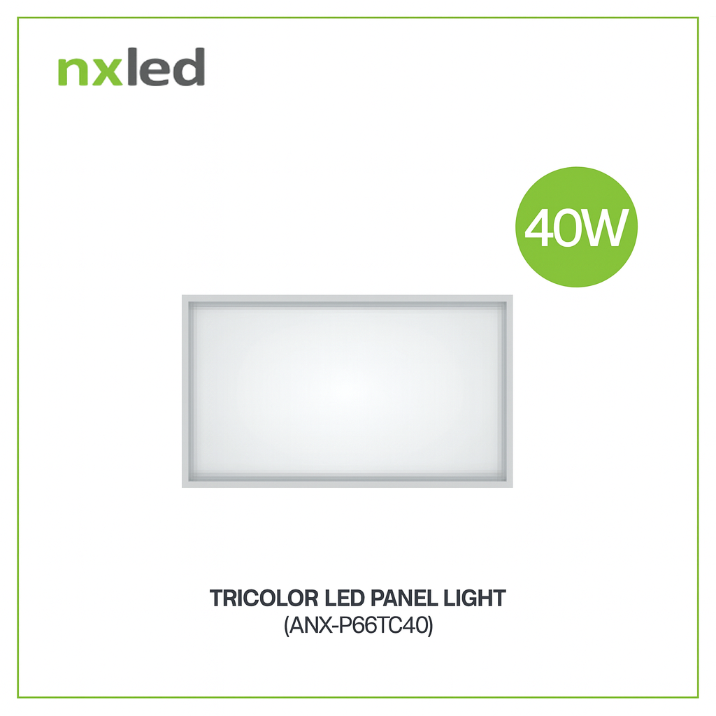 NxLed Tricolor LED Panel Light 40W (ANX-P66TC40)