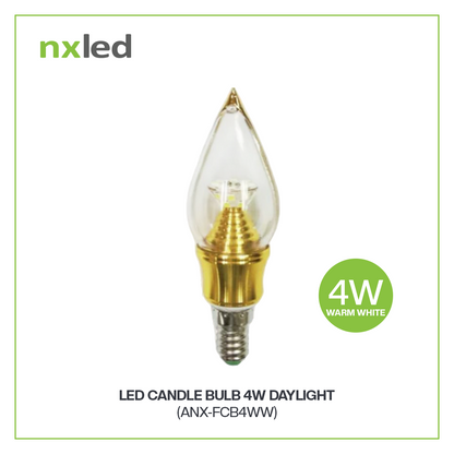 NxLed Candle Bulb - 4W Daylight/Warm White (ANX-FCB4DL) / (ANX-FCB4WW)