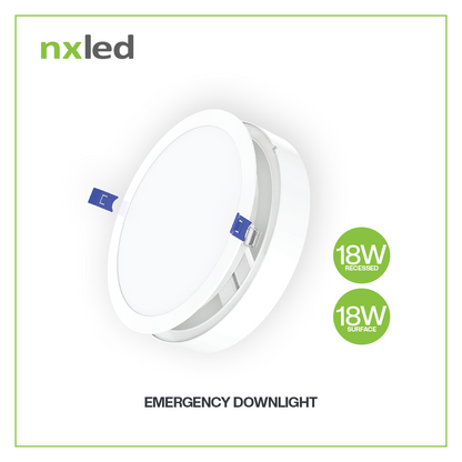 Nxled 18W Emergency Downlight (Recessed/Surface) Daylight